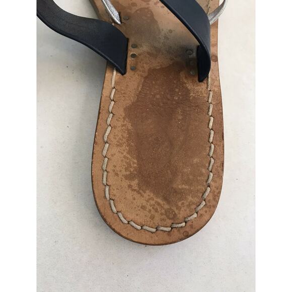 Nana Leather Thong Sandals Italy FLAWS - Picture 9 of 11